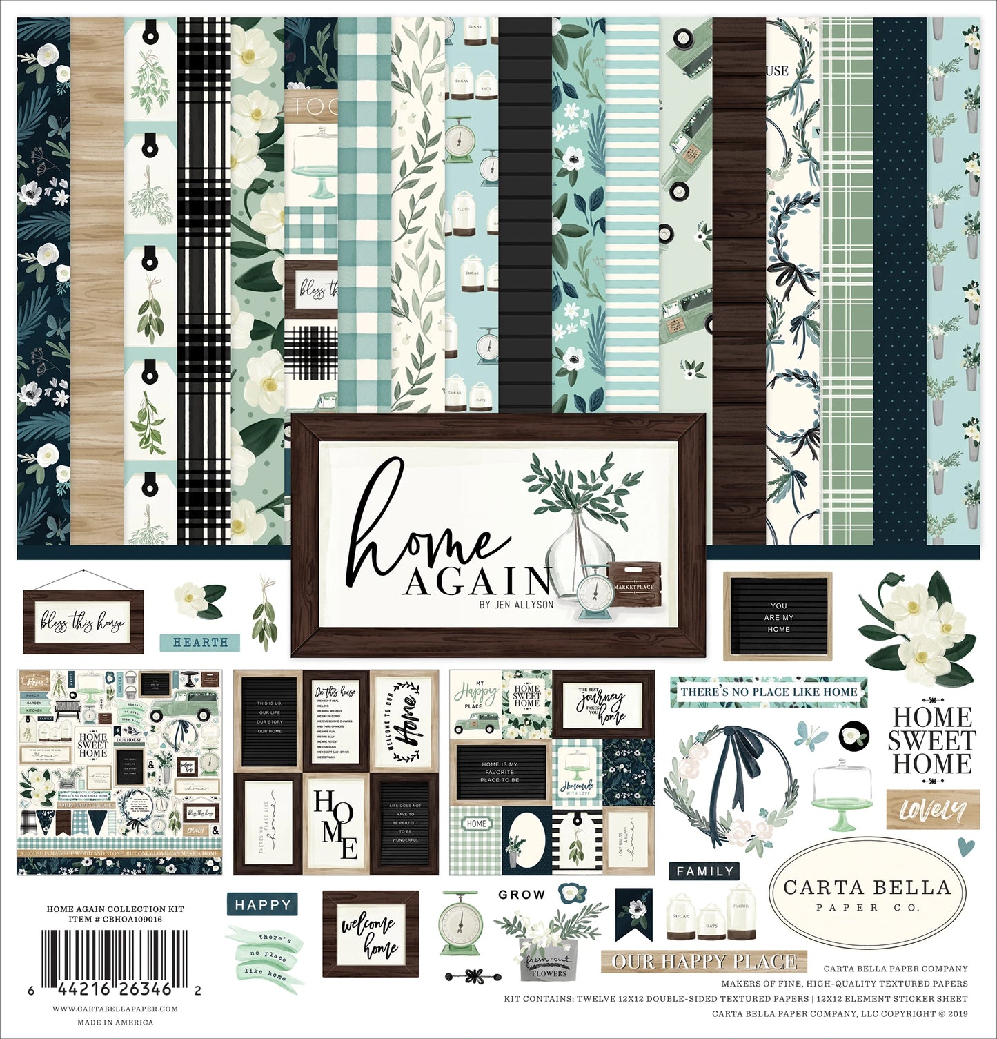 Carta Bella Paper - Home Again Collection - 12 x 12 Collection Kit