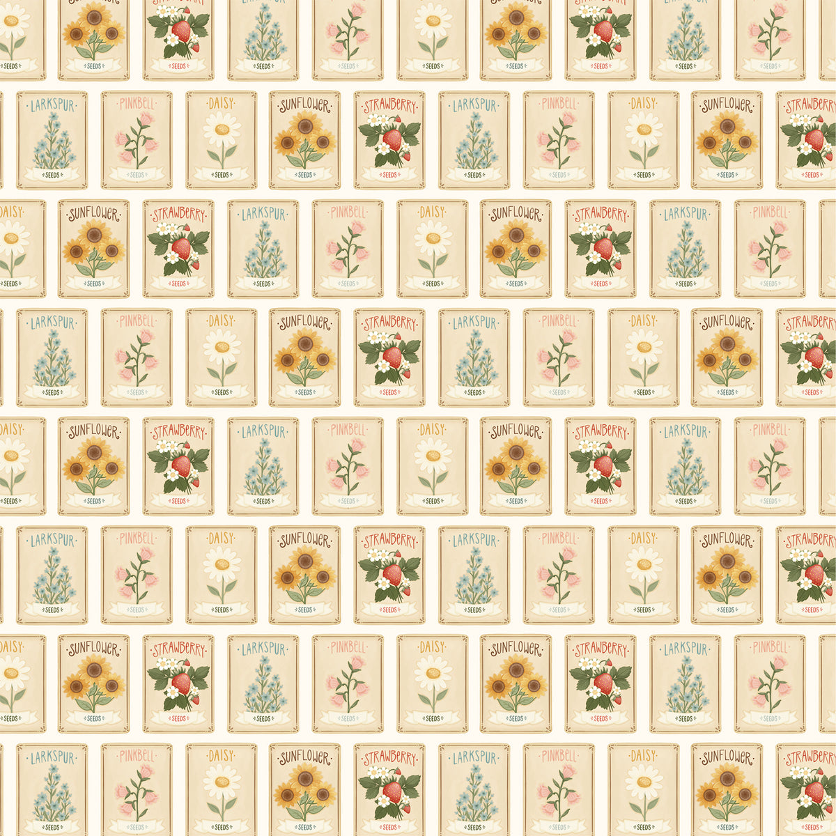 Carta Bella Paper - Home Sweet Home Collection - 12 x 12 Double Sided Paper - Favorite Flower Seeds