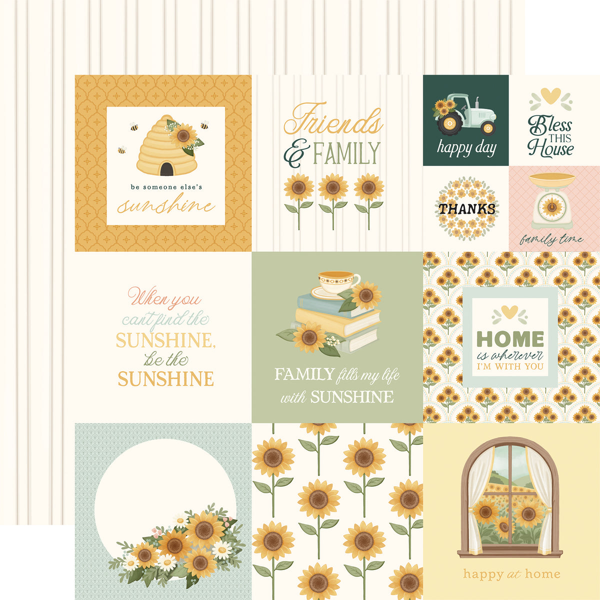 Carta Bella Paper - Home Sweet Home Collection - 12 x 12 Double Sided Paper - 4 x 4 Journaling Cards