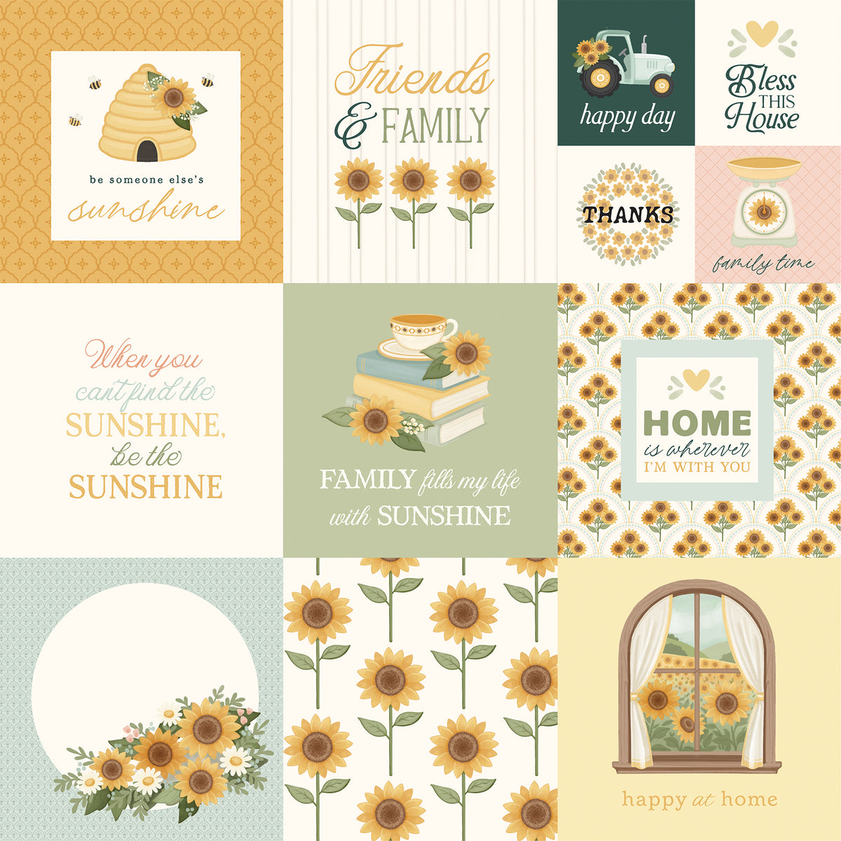 Carta Bella Paper - Home Sweet Home Collection - 12 x 12 Double Sided Paper - 4 x 4 Journaling Cards