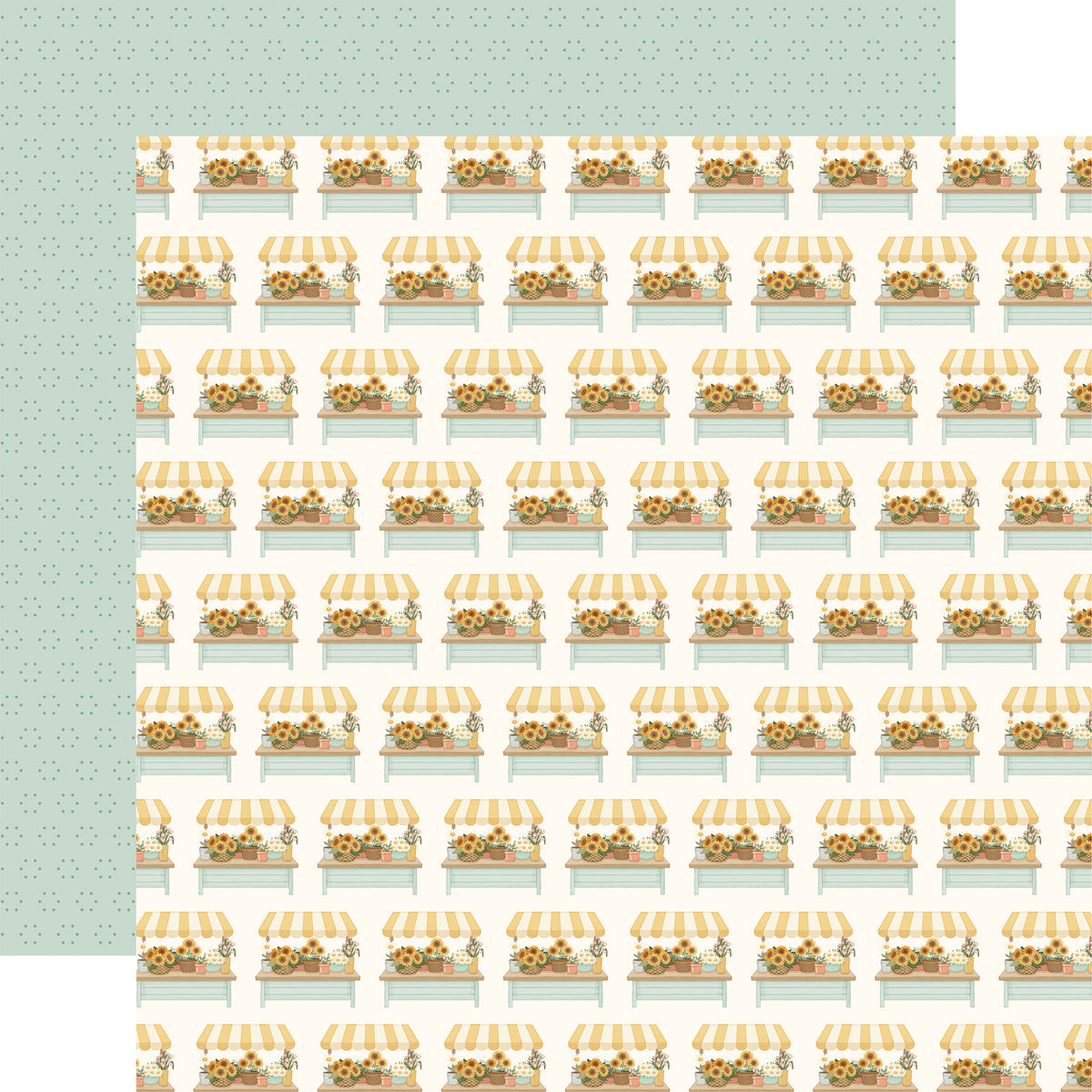 Carta Bella Paper - Home Sweet Home Collection - 12 x 12 Double Sided Paper - Flower Stand