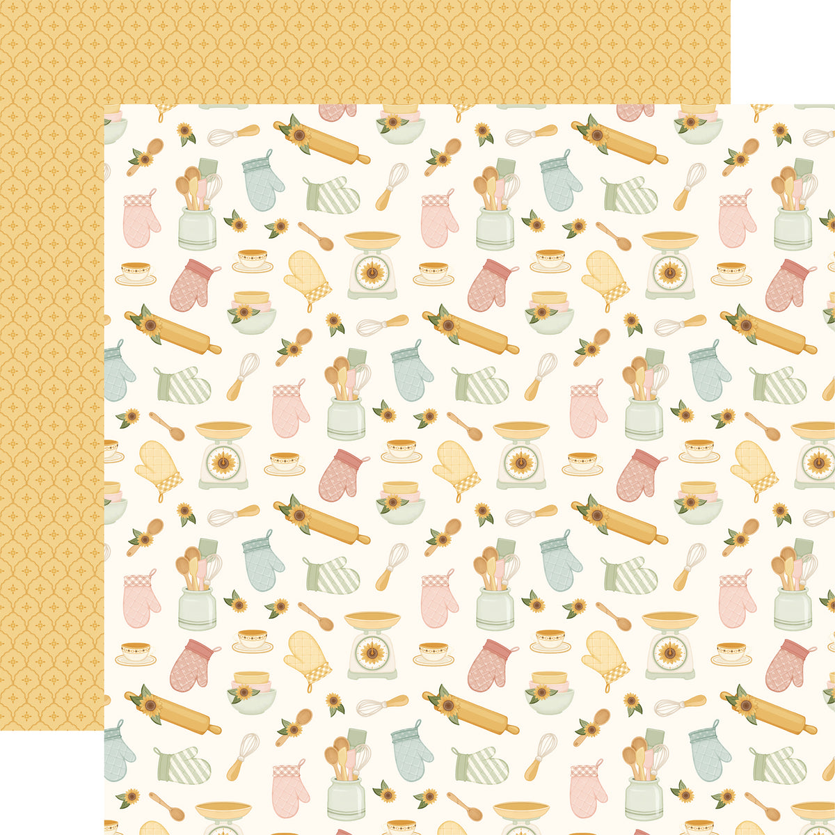 Carta Bella Paper - Home Sweet Home Collection - 12 x 12 Double Sided Paper - Happy Kitchen Tools