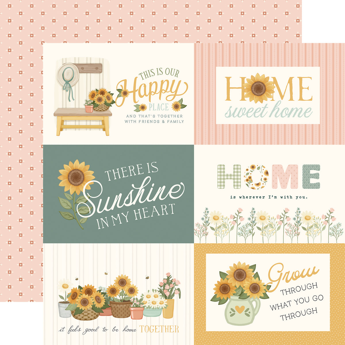 Carta Bella Paper - Home Sweet Home Collection - 12 x 12 Double Sided Paper - 6 x 4 Jounaling Cards