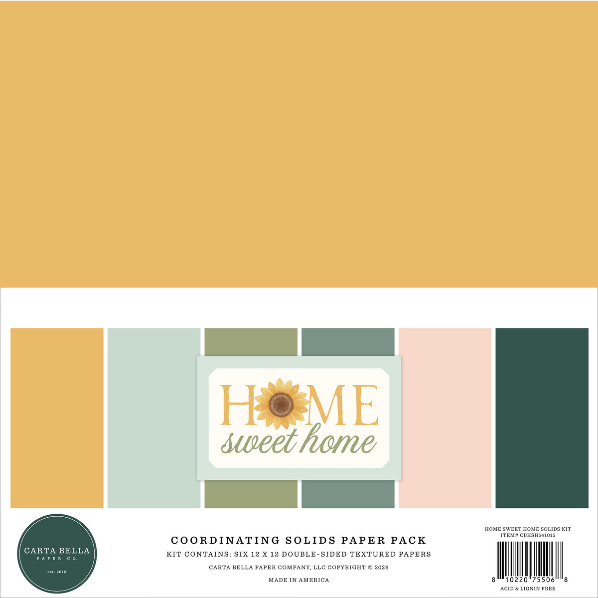 Carta Bella Paper - Home Sweet Home Collection - 12 x 12 Paper Pack - Solids