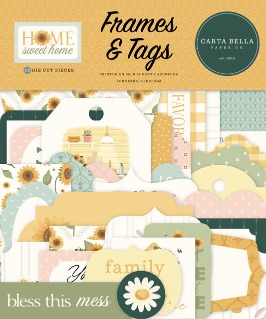 Carta Bella Paper - Home Sweet Home Collection - Ephemera - Frames And Tags