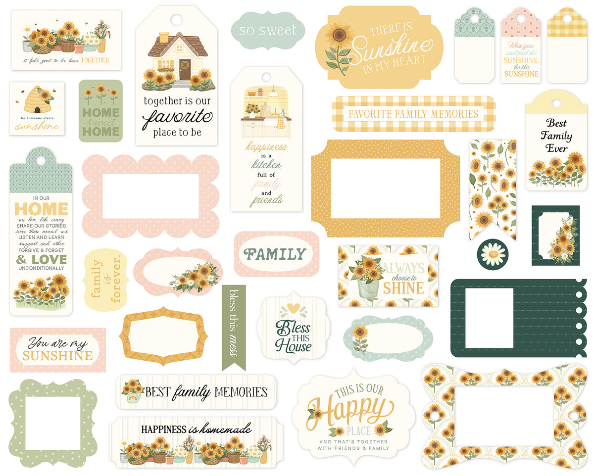 Carta Bella Paper - Home Sweet Home Collection - Ephemera - Frames And Tags