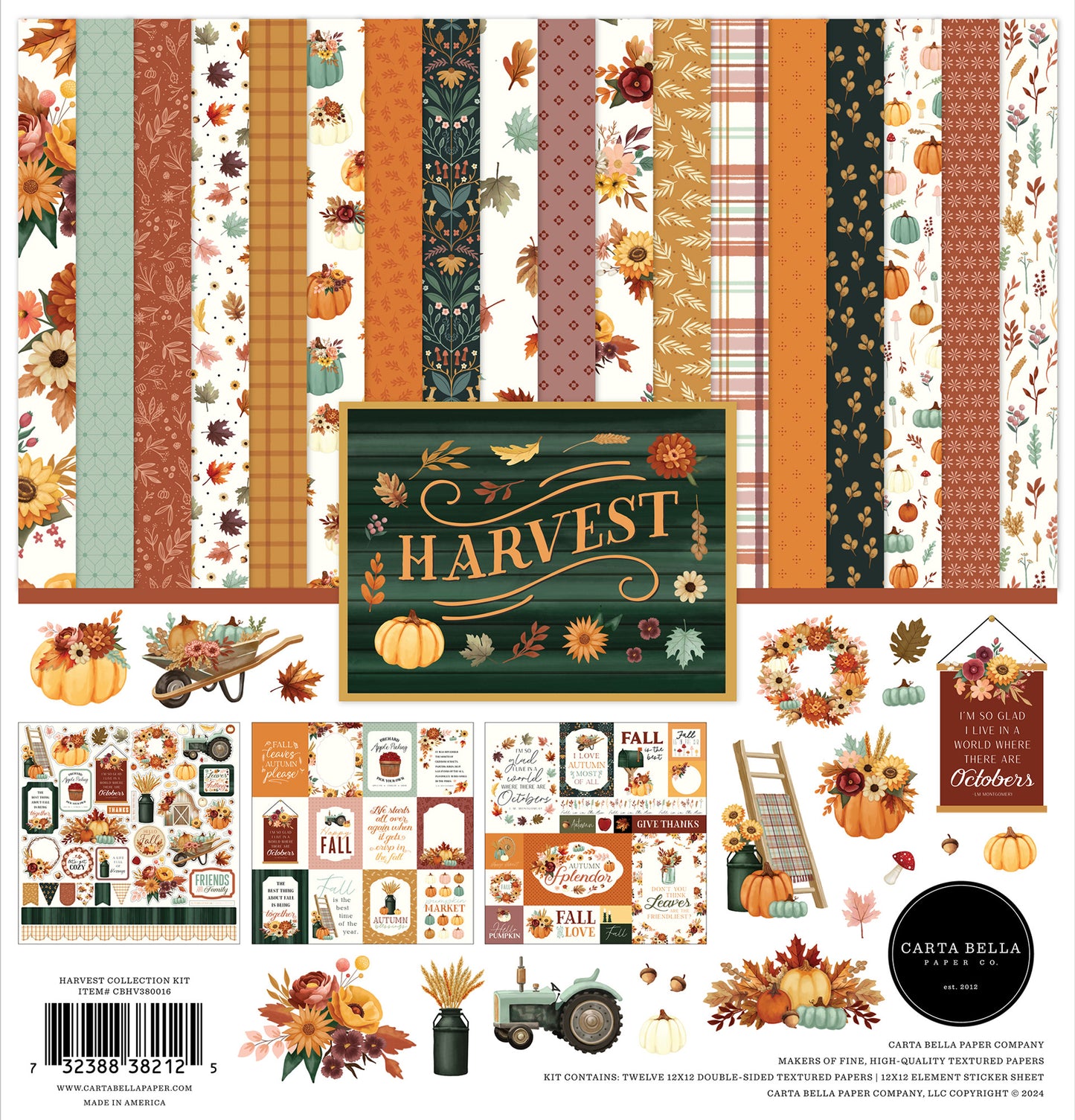 Carta Bella - Harvest Collection - 12 x 12 Collection Pack