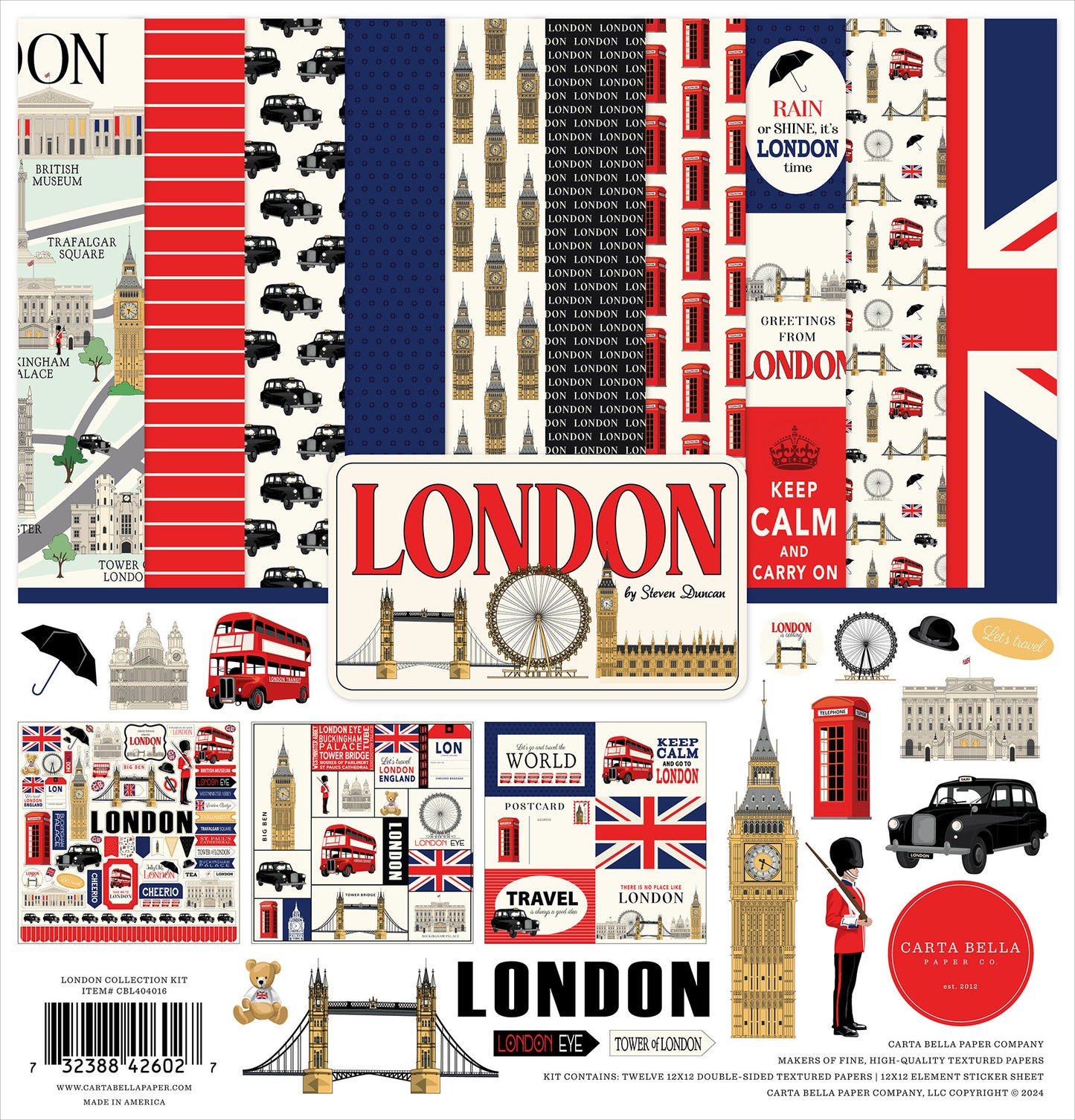 Carta Bella - London Collection - 12 x 12 Collection Kit