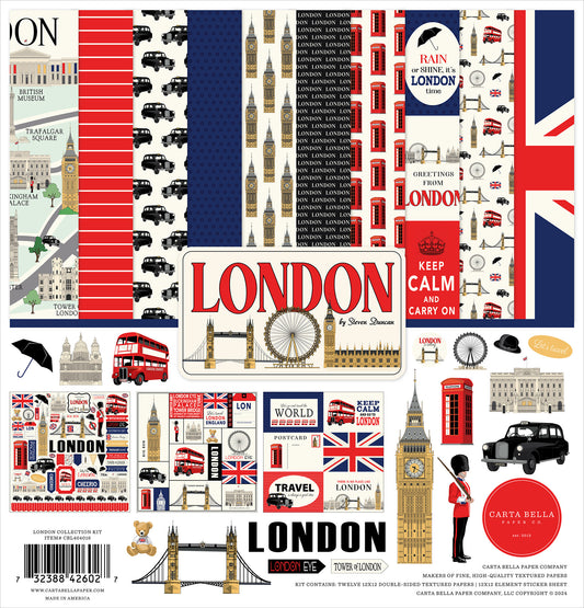 Carta Bella - London Collection - 12 x 12 Collection Kit