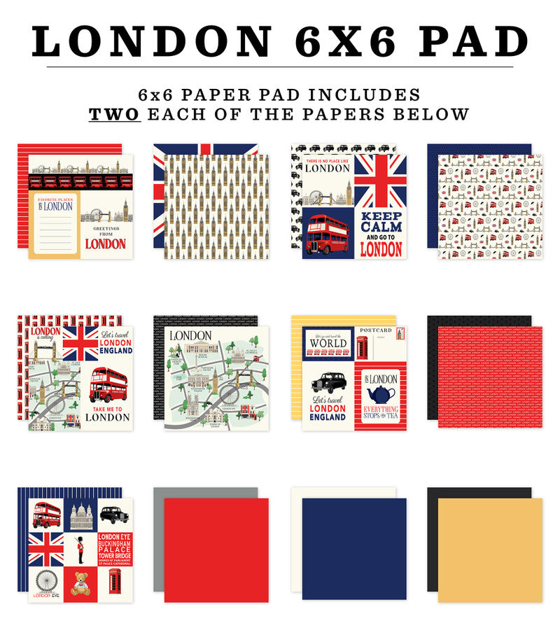Carta Bella - London Collection - 6 x 6 Paper Pad