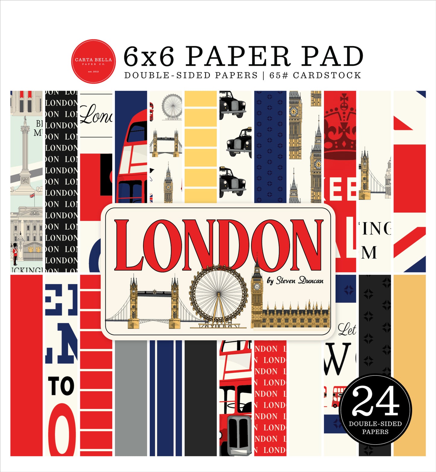 Carta Bella - London Collection - 6 x 6 Paper Pad