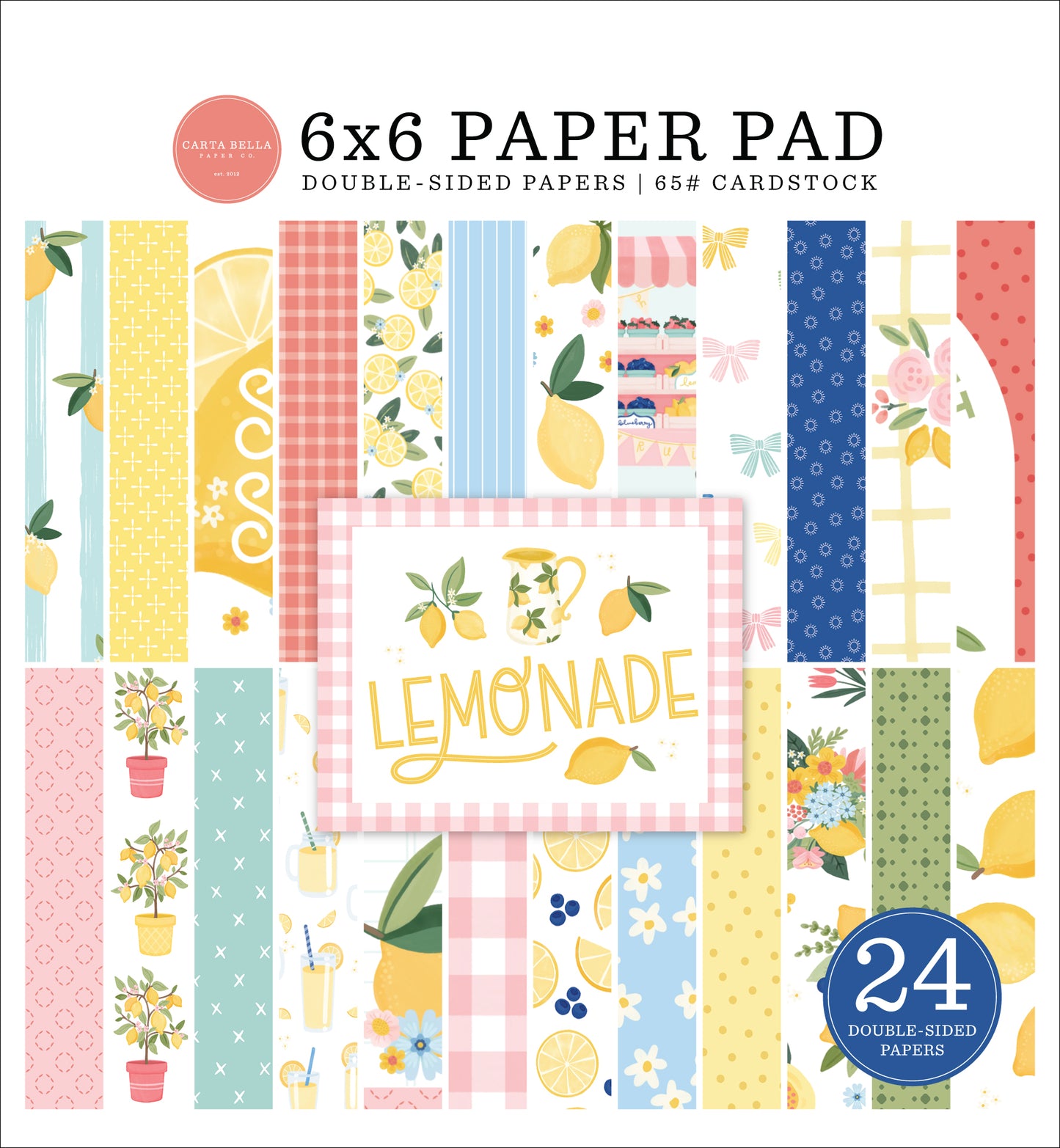 Carta Bella Paper - Lemonade Collection - 6 x 6 Paper Pad