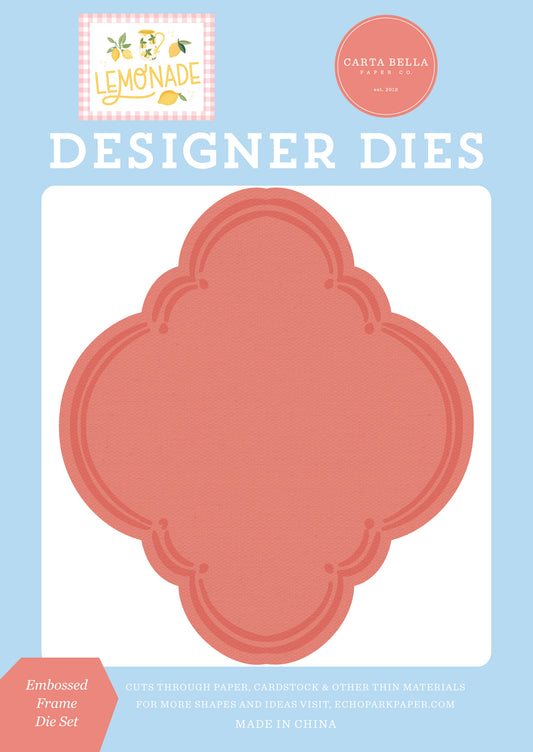 Carta Bella Paper - Lemonade Collection - Designer Dies - embossed Frame Die Set