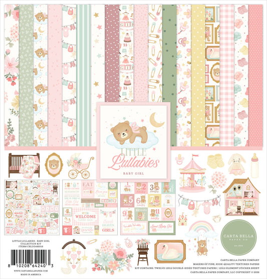 Carta Bella - Little Lullabies Baby Girl Collection - 12 x 12 Collection Kit