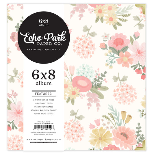 Carta Bella - Little Lullabies Baby Girl Collection - Darling In Bloom 6 x 9 Album