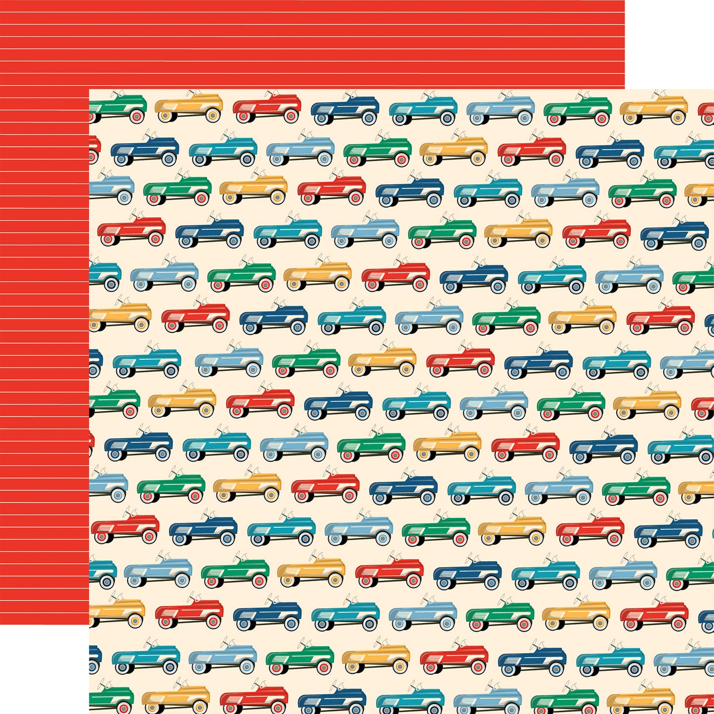 Carta Bella - Mercantile Collection - 12 x 12 Double Sided Paper - Vintage Cars