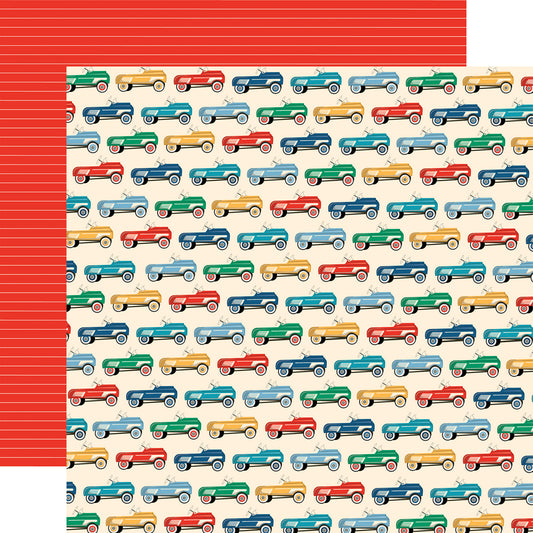 Carta Bella - Mercantile Collection - 12 x 12 Double Sided Paper - Vintage Cars