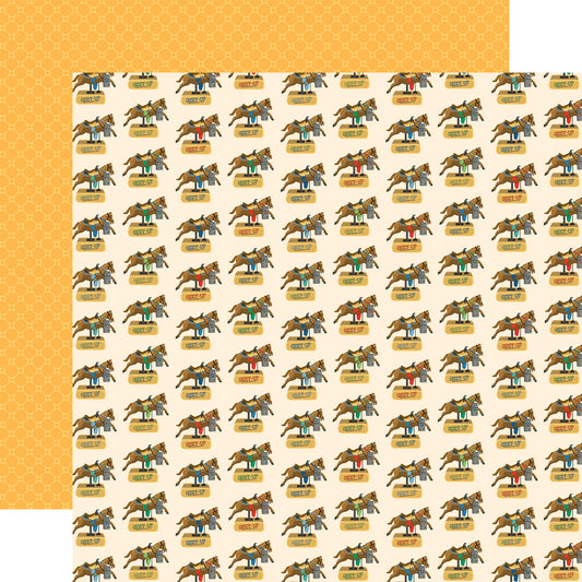 Carta Bella - Mercantile Collection - 12 x 12 Double Sided Paper - Giddy Up Horse