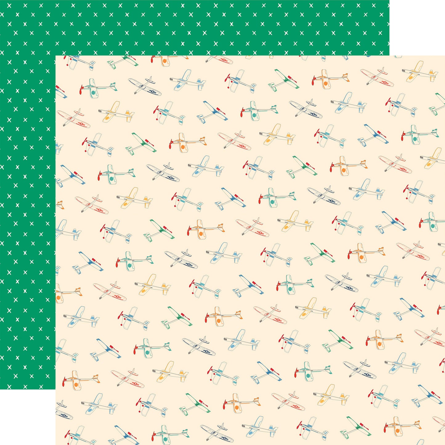 Carta Bella - Mercantile Collection - 12 x 12 Double Sided Paper - Toy Airplanes