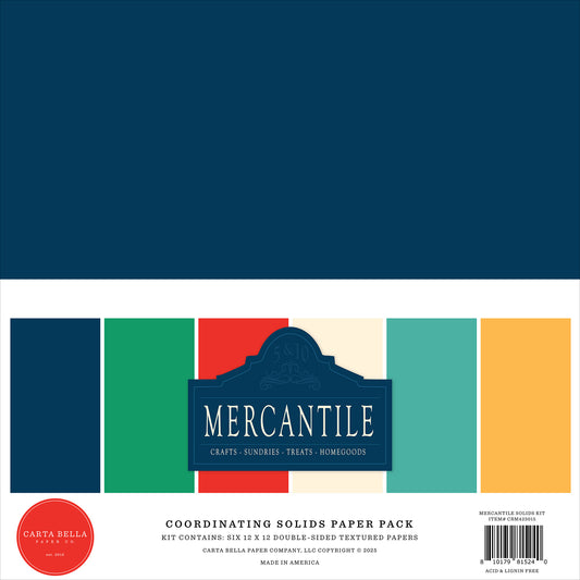 Carta Bella - Mercantile Collection - 12 x 12 Solids Kit