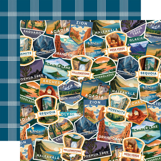 Carta Bella Paper - National Parks No. 2 Collection - 12 x 12 Double Sided Paper - Park Patches