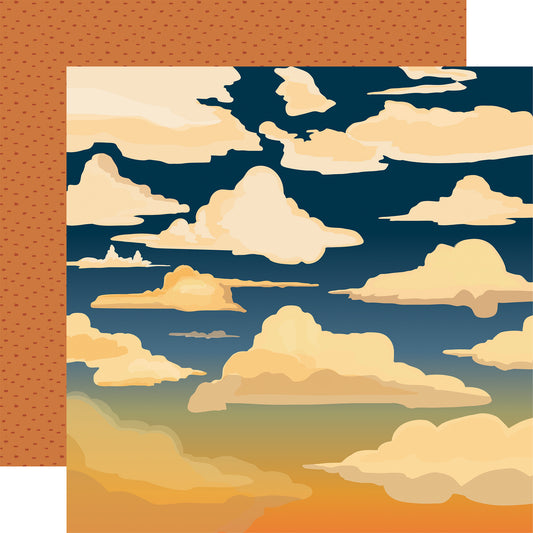 Carta Bella Paper - National Parks No. 2 Collection - 12 x 12 Double Sided Paper - Cloudy Sky