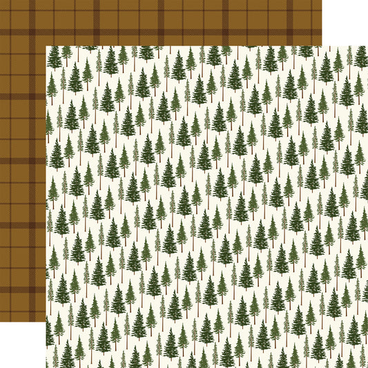 Carta Bella Paper - National Parks No. 2 Collection - 12 x 12 Double Sided Paper - Evergreen Trees