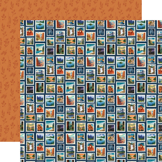 Carta Bella Paper - National Parks No. 2 Collection - 12 x 12 Double Sided Paper - Travel Stamps