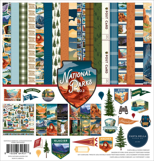 Carta Bella Paper - National Parks No. 2 Collection - 12 x 12 Collection Kit