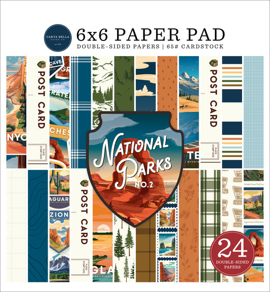Carta Bella Paper - National Parks No. 2 Collection - 6 x 6 Paper Pad