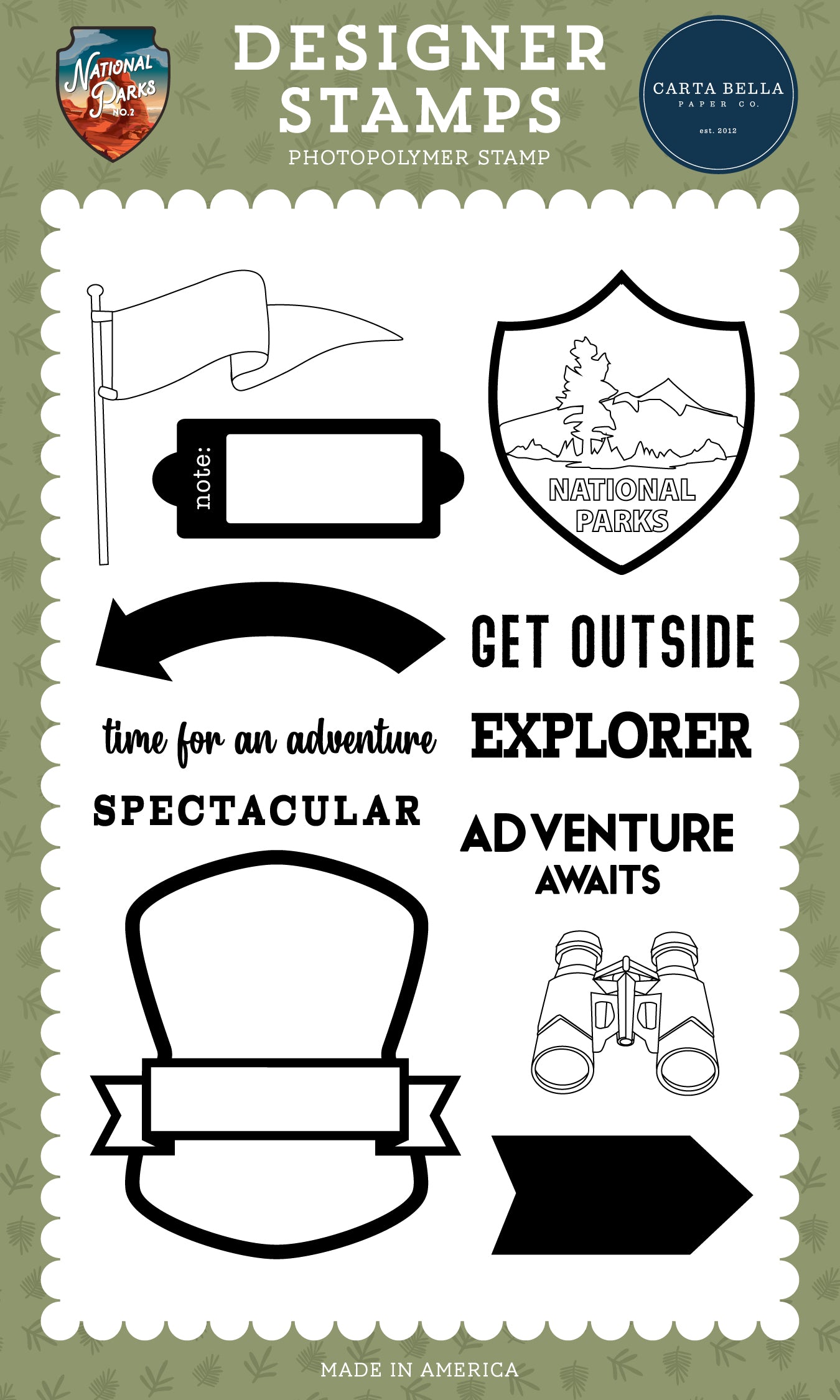 Carta Bella Paper - National Parks No. 2 Collection - Clear Photopolymer Stamps - Get Outside