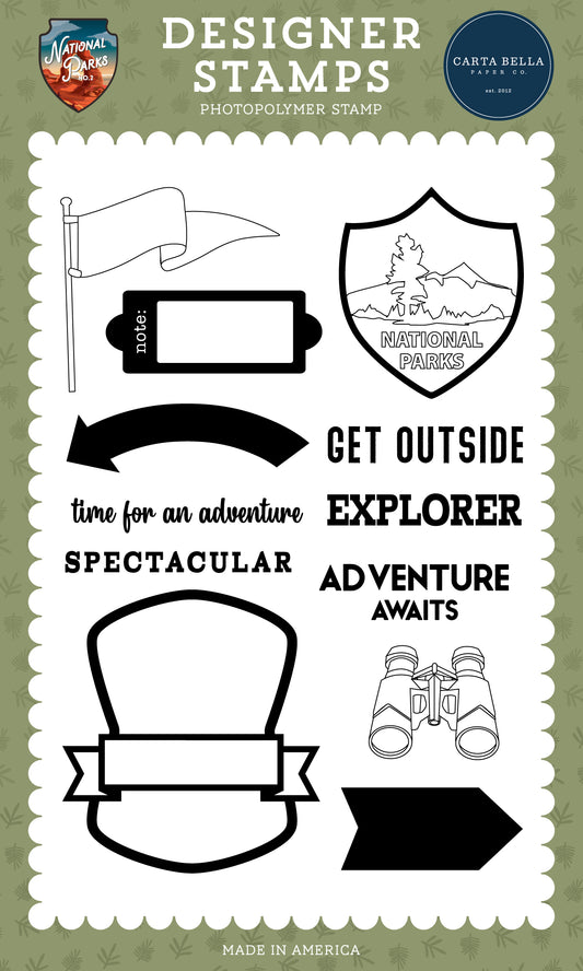 Carta Bella Paper - National Parks No. 2 Collection - Clear Photopolymer Stamps - Get Outside