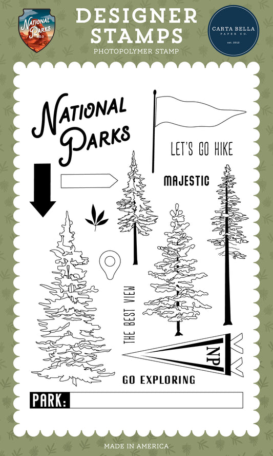 Carta Bella Paper - National Parks No. 2 Collection - Clear Photopolymer Stamps - Majestic