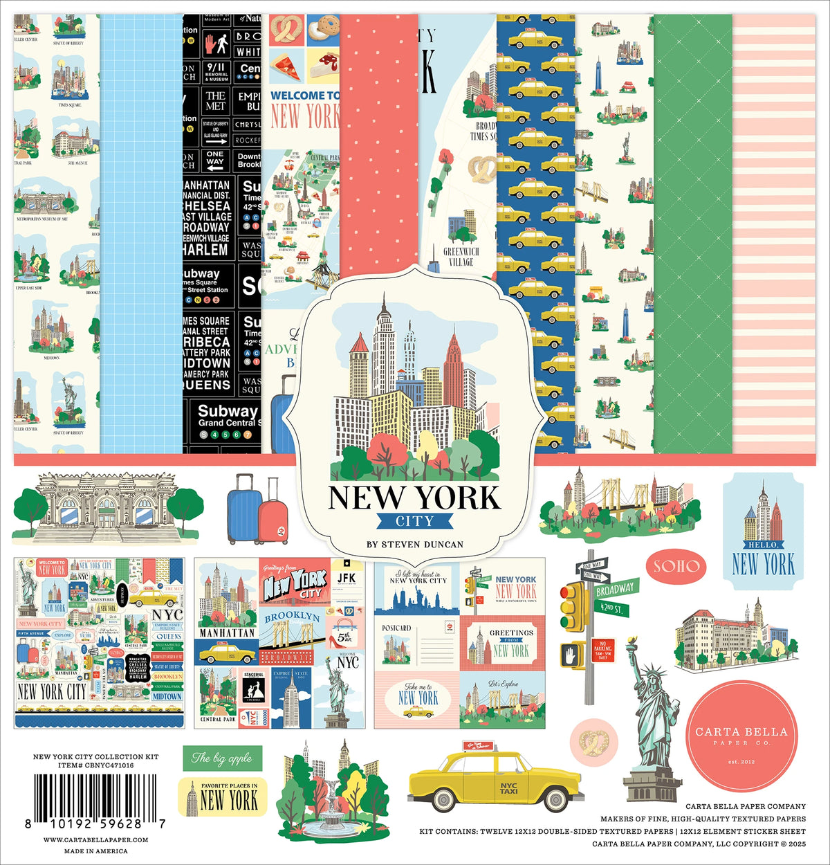 Carta Bella Paper - New York Collection - 12 x 12 Collection Kit