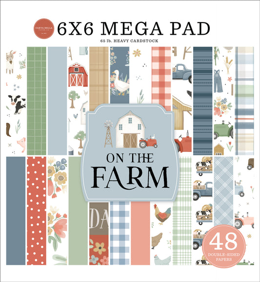 Carta Bella - On the Farm Collection - 6 x 6 Mega Paper Pad