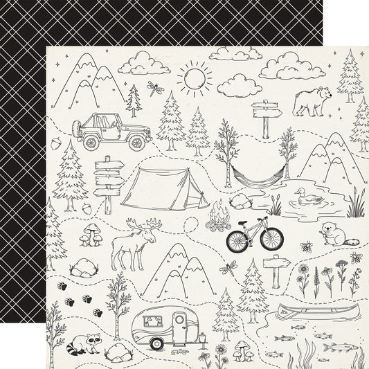 Carta Bella Paper - Great Outdoors Collection - 12 x 12 Double Sided Paper - Scenic Route