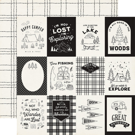 Carta Bella Paper - Great Outdoors Collection - 12 x 12 Double Sided Paper - 3 x 4 Journaling Cards