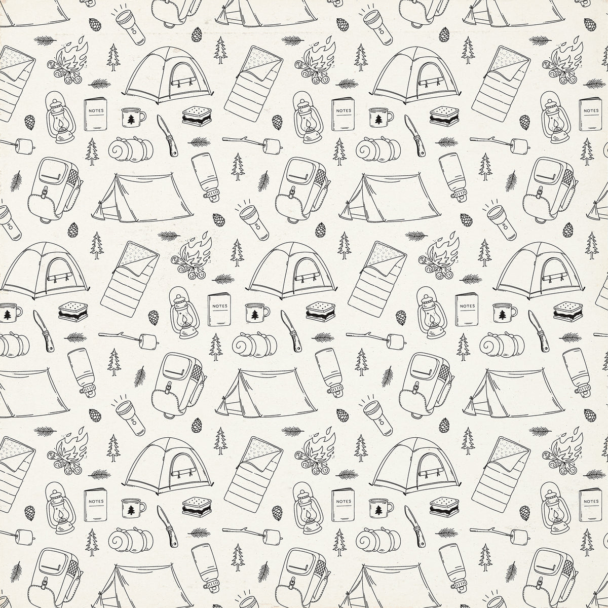 Carta Bella Paper - Great Outdoors Collection - 12 x 12 Double Sided Paper - Life Is Better Camping