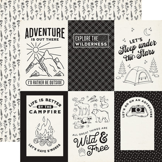 Carta Bella Paper - Great Outdoors Collection - 12 x 12 Double Sided Paper - 4 x 6 Journaling Cards