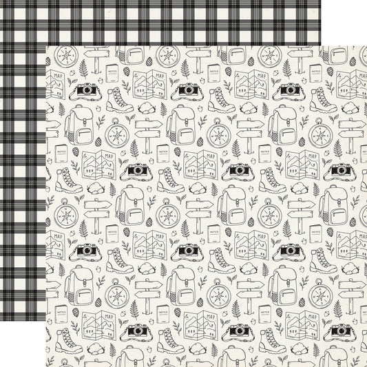 Carta Bella Paper - Great Outdoors Collection - 12 x 12 Double Sided Paper - Take A Hike