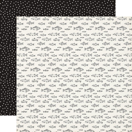 Carta Bella Paper - Great Outdoors Collection - 12 x 12 Double Sided Paper - Gone Fishing