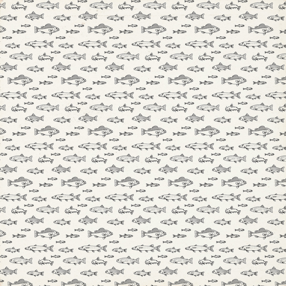 Carta Bella Paper - Great Outdoors Collection - 12 x 12 Double Sided Paper - Gone Fishing