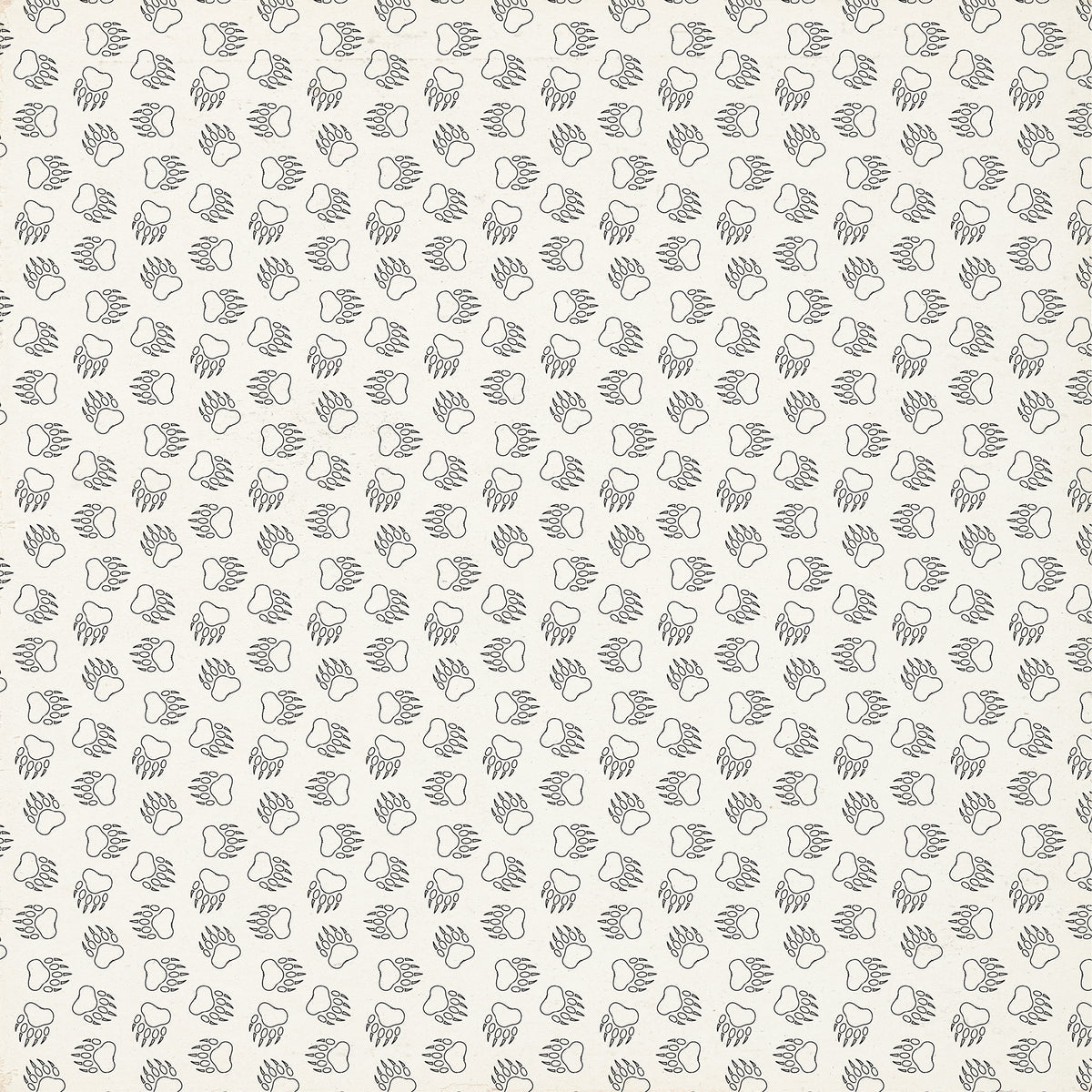 Carta Bella Paper - Great Outdoors Collection - 12 x 12 Double Sided Paper - Bear Tracks
