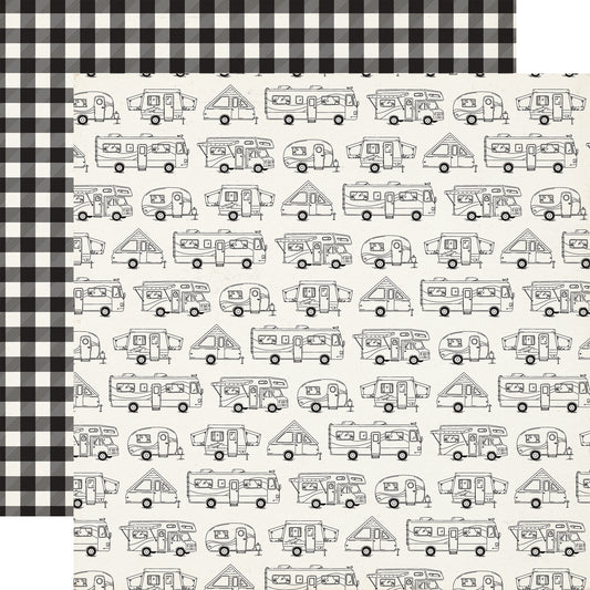 Carta Bella Paper - Great Outdoors Collection - 12 x 12 Double Sided Paper - Camper Life