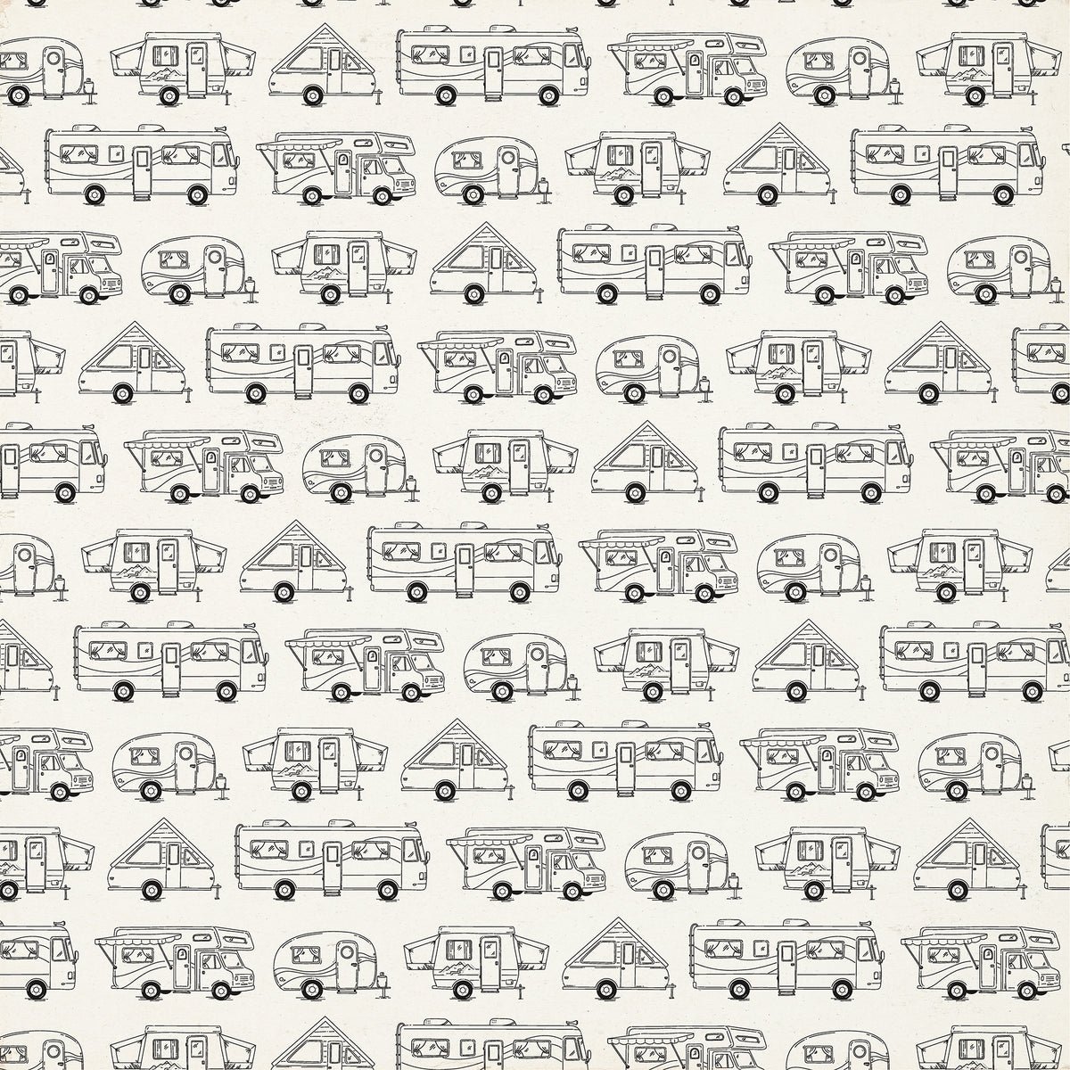 Carta Bella Paper - Great Outdoors Collection - 12 x 12 Double Sided Paper - Camper Life