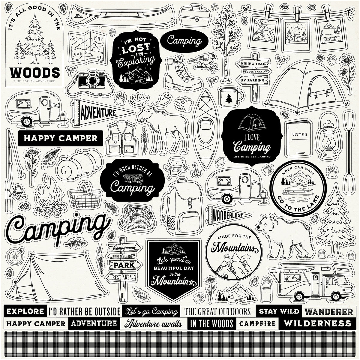 Carta Bella Paper - Great Outdoors Collection - Cardstock Sticker Sheet - Element