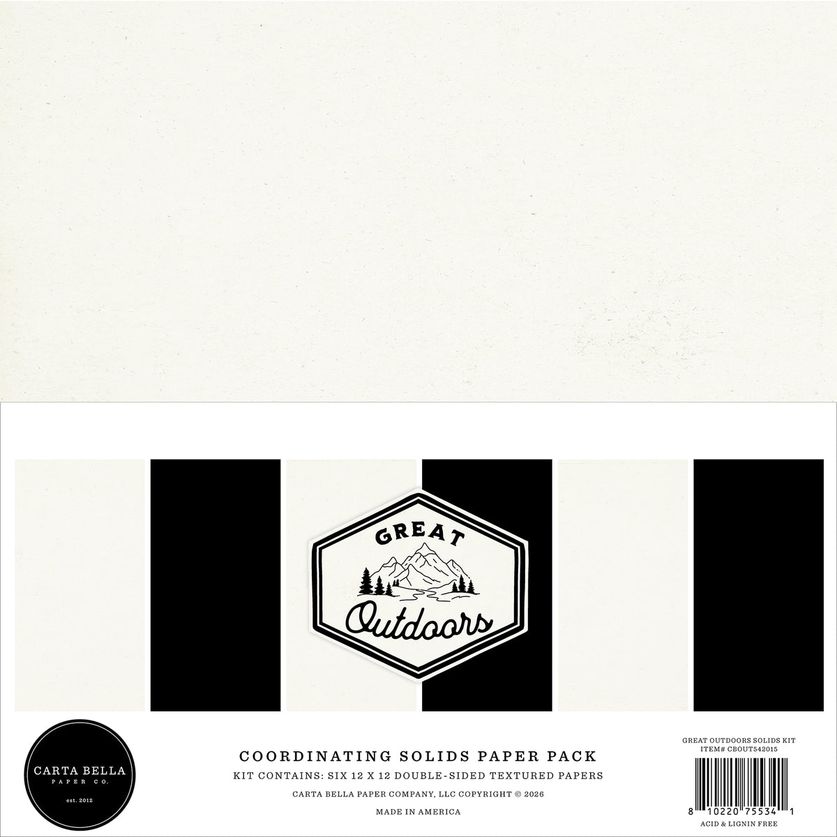 Carta Bella Paper - Great Outdoors Collection - 12 x 12 Paper Pack - Solids