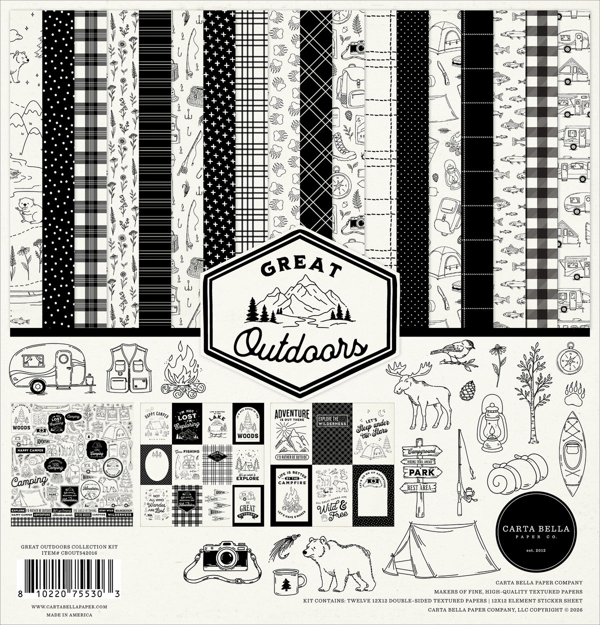 Carta Bella Paper - Great Outdoors Collection - 12 x 12 Collection Kit