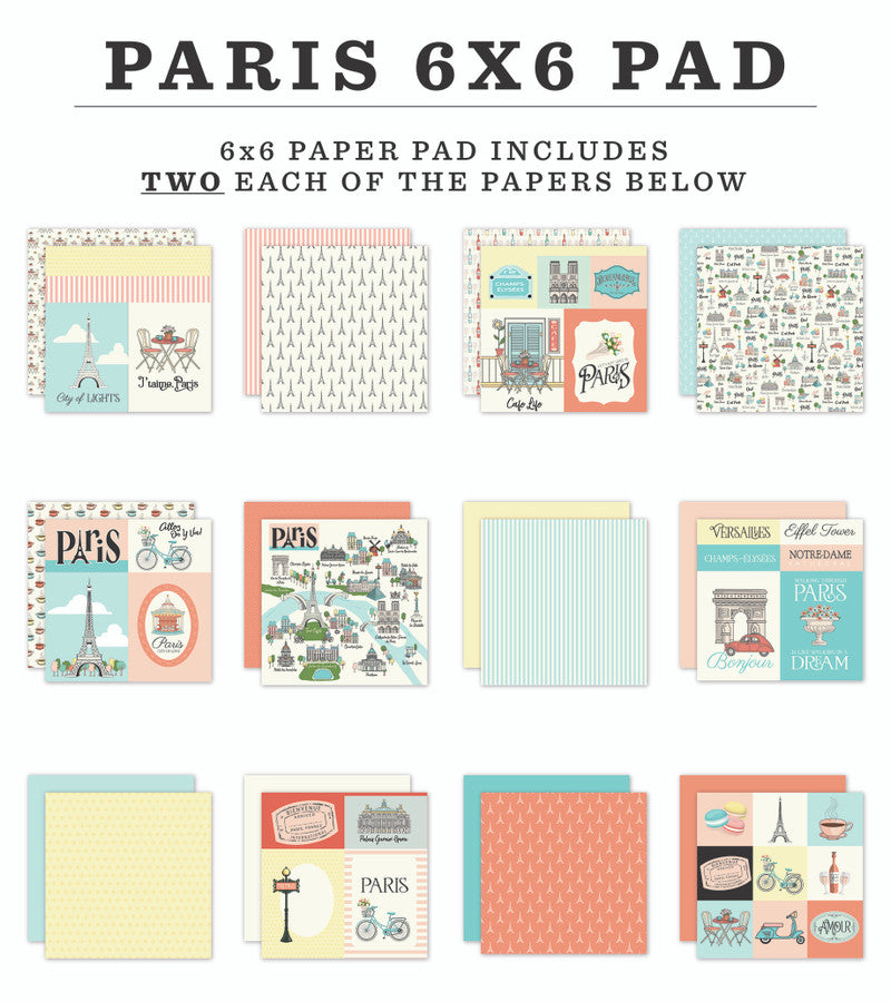 Carta Bella - Paris Collection - 6 x 6 Paper Pad