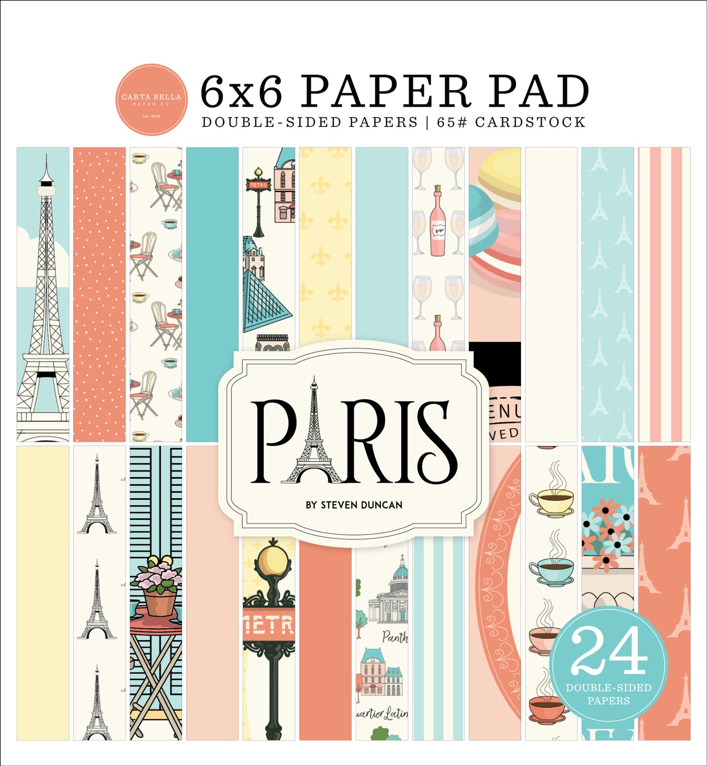 Carta Bella - Paris Collection - 6 x 6 Paper Pad